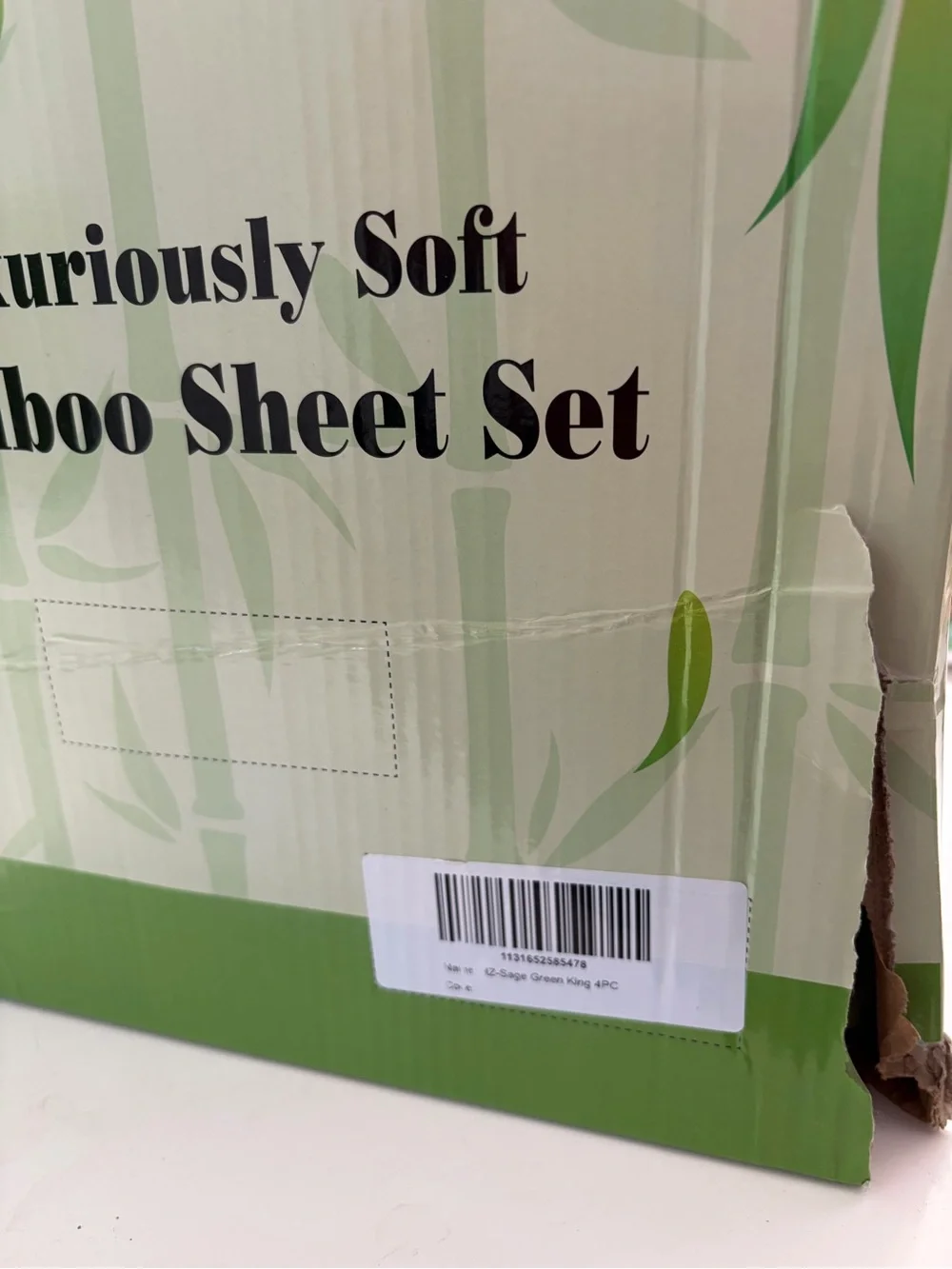 Luxuriously Soft Bambou Sheet Set Soft Sage Green Bedding Set NIB